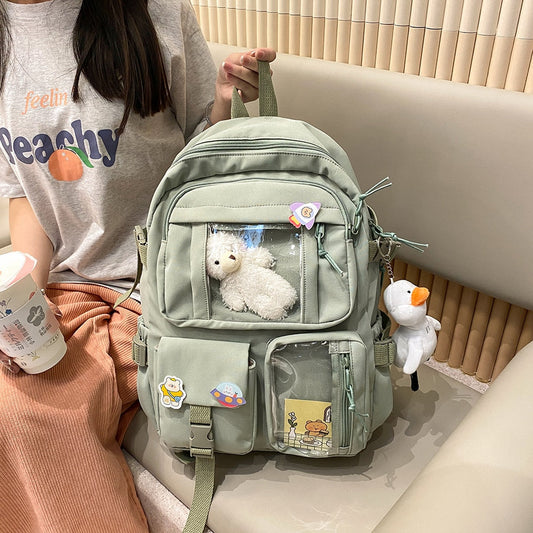 Back To School Cute Women Large Capacity Backpack Female Japanese High Schoolbag College Lady Laptop Backpacks Kawaii Girl Travel Book Bags