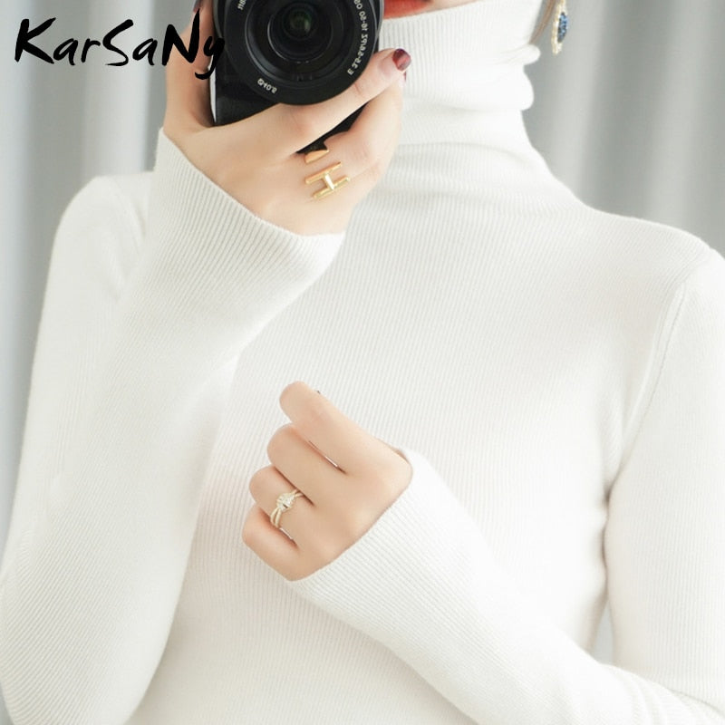 Back To School Women's Sweater Winter Clothes Women  Black Turtleneck Sweaters Winter Warm Women's Turtlenecks Pullover Sweater Autumn Pull