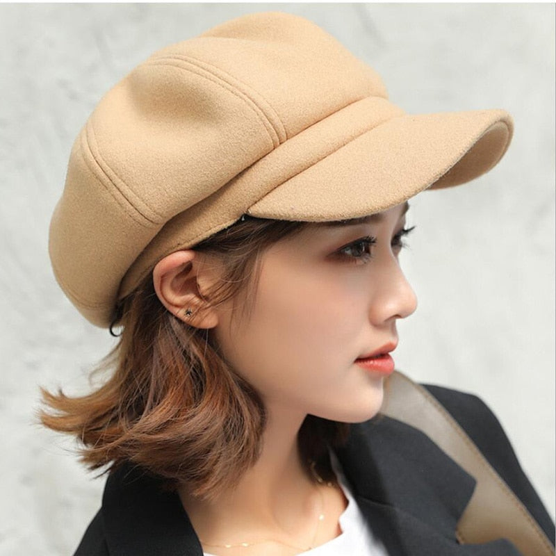 swvws Newsboy Caps New Arrive Women Newsboy Gatsby Cap Octagonal Baker Peaked Beret Driving Hat Female Sunscreen Hats Painter Tour Cap