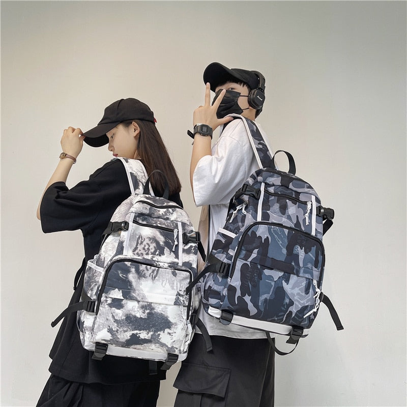 swvws Harajuku Girl Male School Bag Female Graffiti Print Men Backpack Women Book Boy Bag Nylon Ladies Fashion Laptop Backpack Student