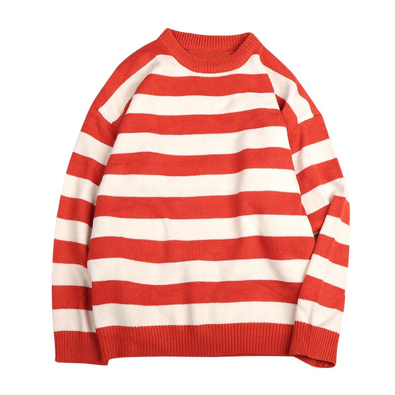 swvws Striped Sweater Women Oversized Jumper Knitted Pullover Casual Crew Neck Jumper Ladies Harajuku Knitwear Autumn Warm Streetwear