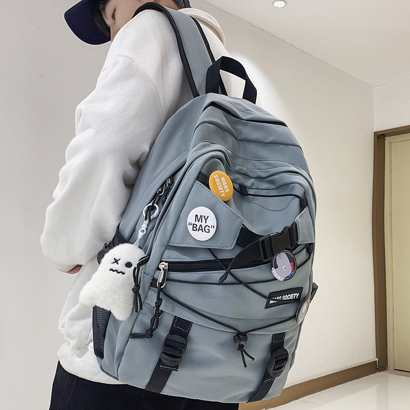 swvws Men Women Travel Net School Backpack Trendy Girl Boy Mesh Drawstring Backpack Female Male College Bag Cool Fashion Lady Book Bag