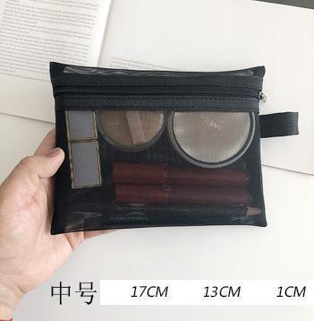 swvws  Mini Mesh Cosmetic Bag Women Portable Lipstick Bag Makeup Bag One Set Makeup Pouch Toiletry Bag Necessarie Feminina Kosmetyczka