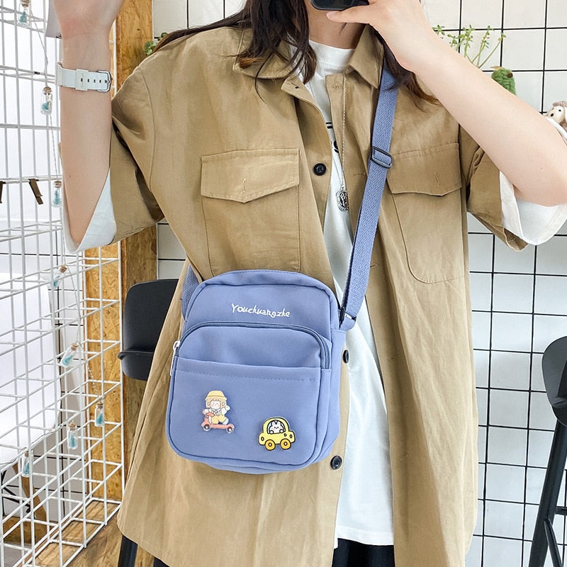 swvws  Kawaii Crossbody Bag Women Small Flap Shoulder Bag For Women New  Fashion Nylon Bag Messenger Bag Bolsa Feminina Women Bag