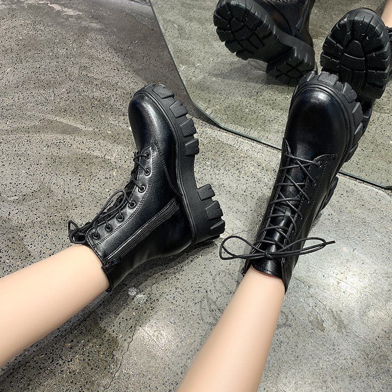 swvws Christmas Gift New Thick-soled Genuine Leather Women's Boots Fashion Zipper Convenient Short Boots Autumn Winter Warm Casual Women's Work Boots