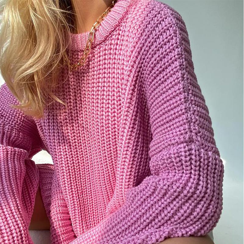 swvws Woman Sweater Jumper Knitted Long Sleeve Autumn  Women's Clothing Oversized Pullovers Ladies Vinatge Winter Tops Sweaters