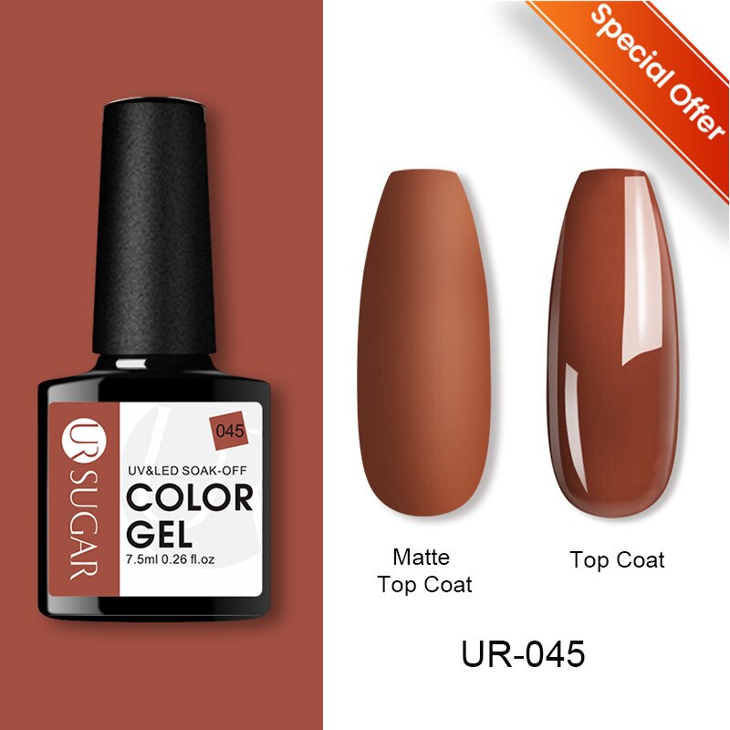 swvws  Thermal Color-Chaging Gel Nail Polish Temperature 3 Colors Change Matte Top Coat Dark Brown Soak Off UV Gel Varnish