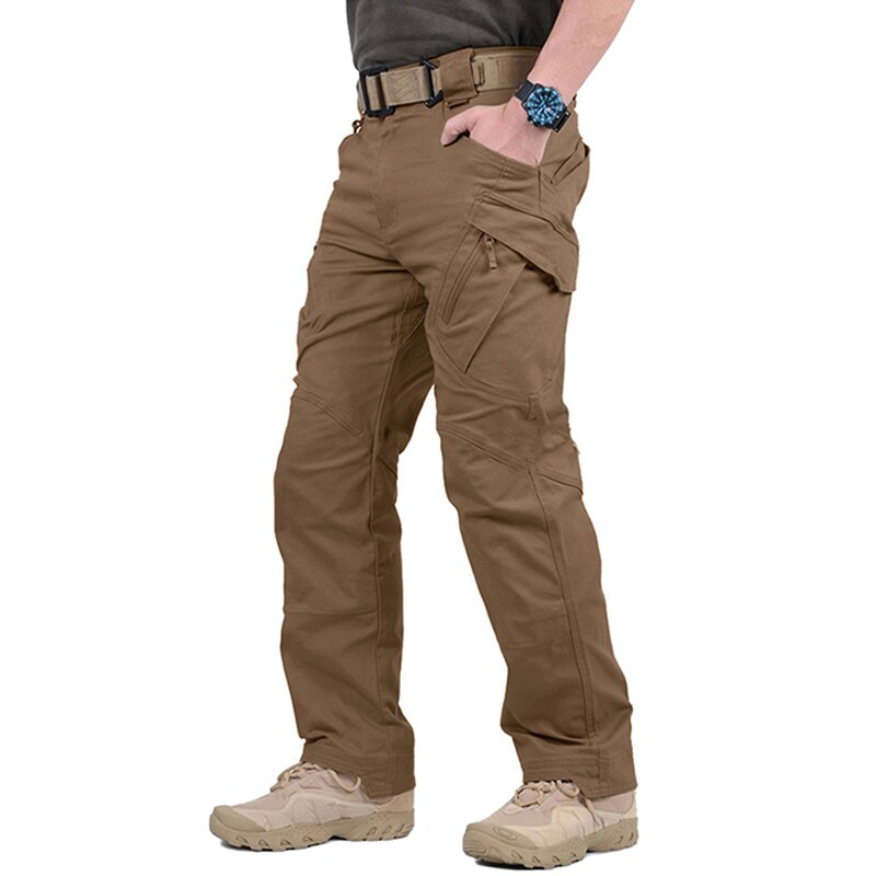 swvws Mens Vintage Hip Hop Style Baggy Jeans IX9 City Tactical Cargo Pants Men Combat SWAT Army Military Pants Cotton Many Pockets Stretch Flexible Man Casual Trousers Size