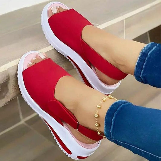 swvws Women Sandals  Heels Sandals Peep Top Summer Shoes Women Platform Sandals Soft Wedges Shoes Sandalias Mujer Casual Footwear