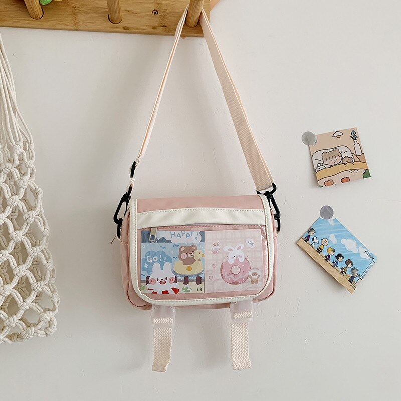 swvws  Japanese Style Small Bag Women Transparent Pockets New Summer Fashion Nylon Bag Crossbody Bags Women Shoulder Bag Bolsa Feminina