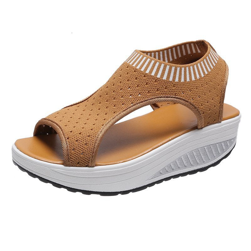 swvws Plus Size Sandals Women  Fashion Casual Platform Sandals Women Shoes Comfort Summer Soft Sport Sandals Breathable Sneakers