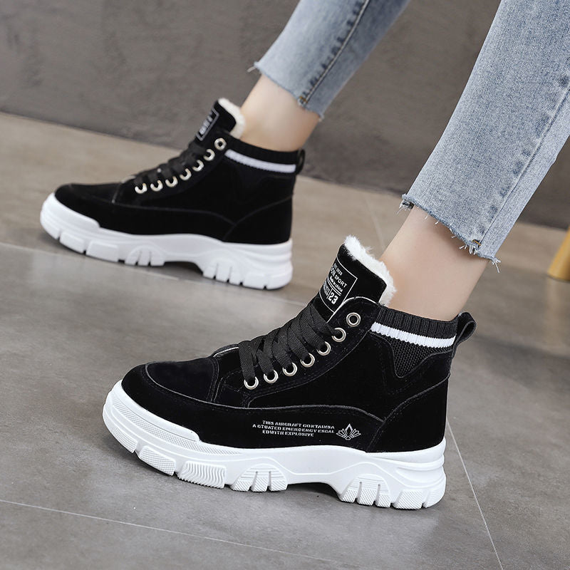 swvws Ladies Casual Shoes Lace-Up Fashion Sneakers Platform Snow Boots Winter Women Boots Warm Plush Women's Shoes  Zapatos De Mujer