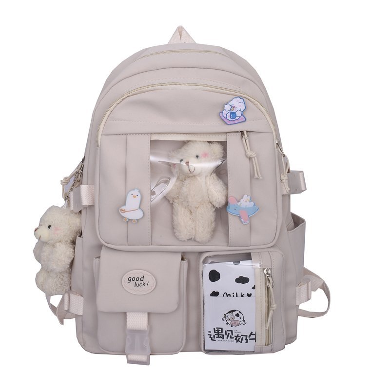 swvws Cute Women Backpacks Waterproof Multi-Pocket Nylon School Backpack for Student Female Girls Kawaii Laptop Book Pack Mochilas