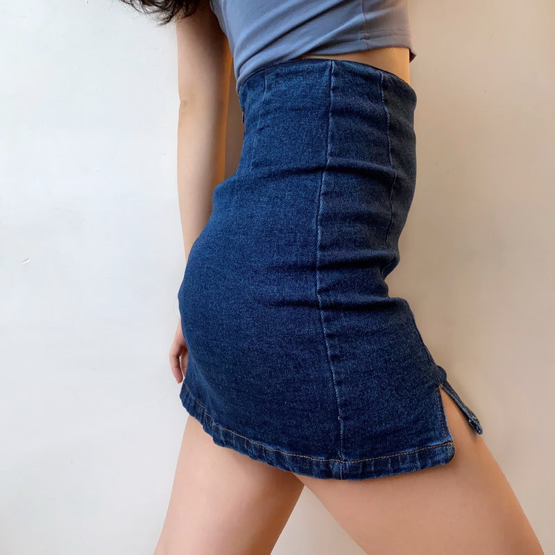 swvws - Denim Split Skirt