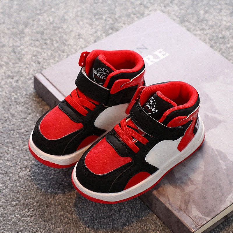 swvws  Boy High-Top Sneakers Autumn and Winter  New Children's Basketball Shoes Fashion Brand Children Toddler Baby Sports Shoes