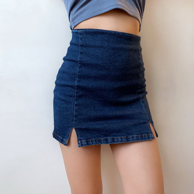 swvws - Denim Split Skirt