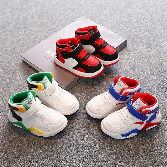 swvws  Boy High-Top Sneakers Autumn and Winter  New Children's Basketball Shoes Fashion Brand Children Toddler Baby Sports Shoes