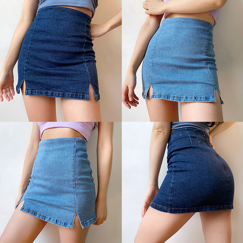 swvws - Denim Split Skirt