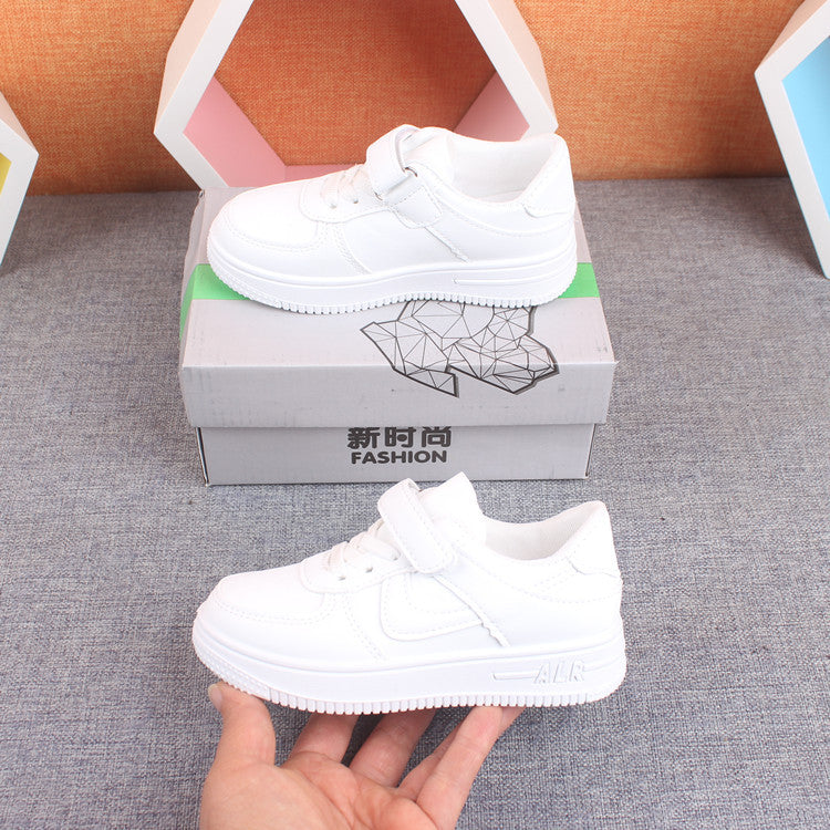 swvws  Children's Low-Top Sneakers Boy Shoes Spring and Autumn Shoes  Spring New White Shoes Girls Leather Surface Sneakers Tide