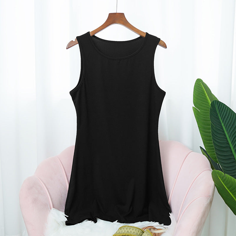 swvws  European and American New Factory Direct Sales Independent Station Wish Popular Small Black Group Cross-Border Women's Clothing Vest Dress in Stock