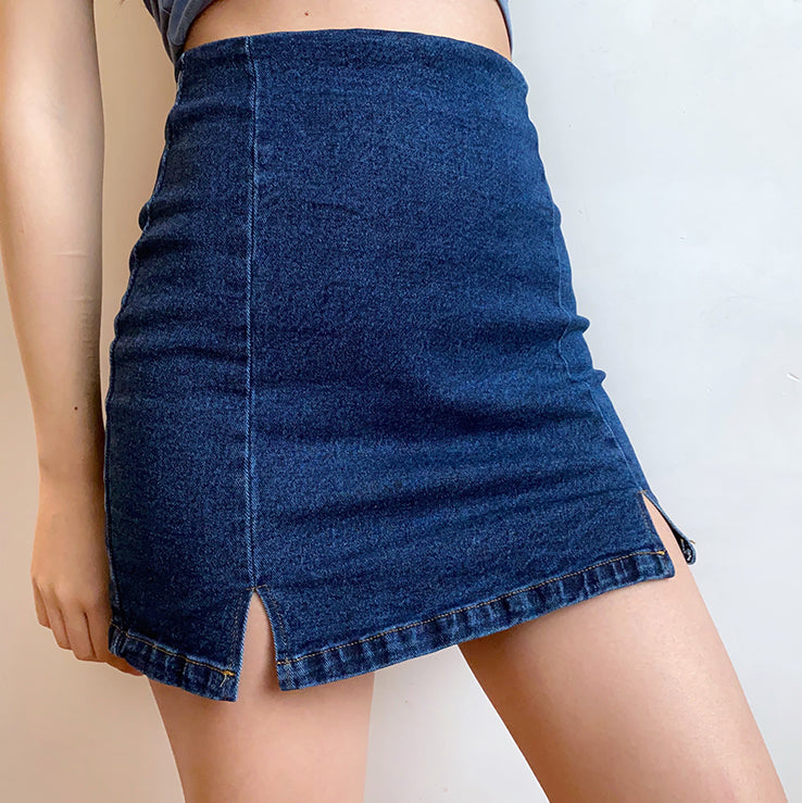 swvws - Denim Split Skirt