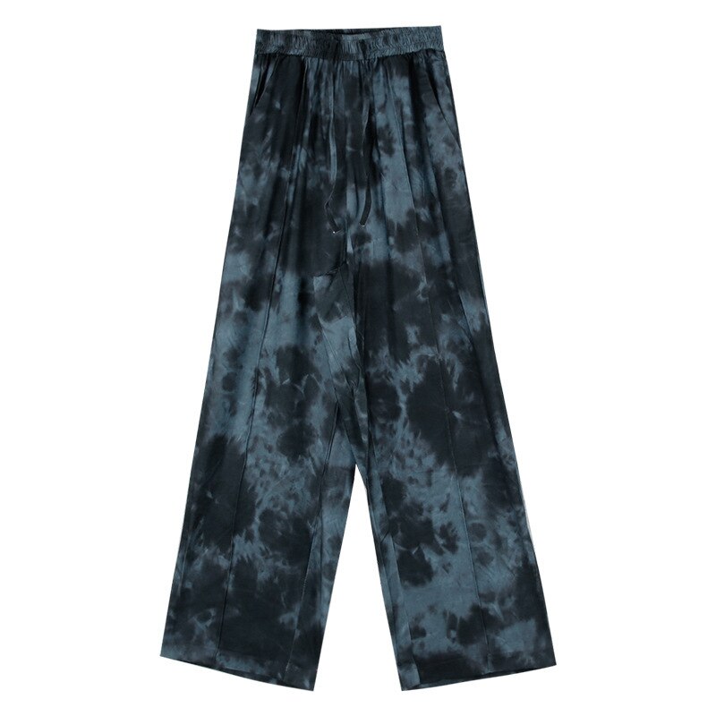 swvws Fashion Tie-Dye Casual Pants  New Summer Women's Loose Wide-Leg Pants Trousers High-Waist Straight-Leg Pants  Joggers Women