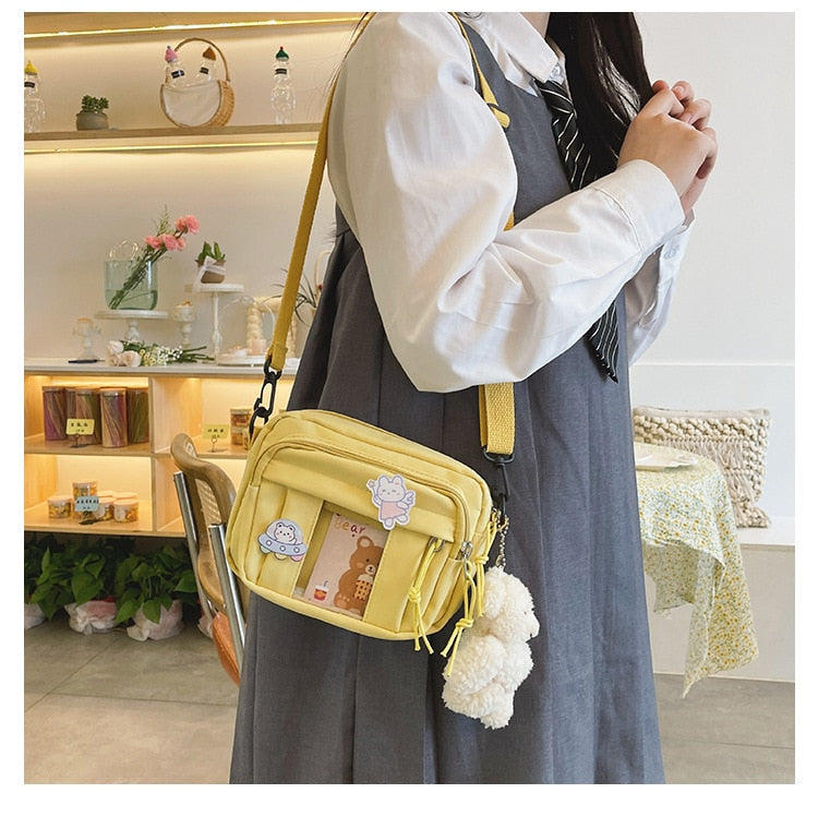 swvws Preppy Style Collage Student Messenger Bag Girls Nylon Tote Bags For Women  Shoulder Bags Womens Crossbody Bag Bolsa Mujer