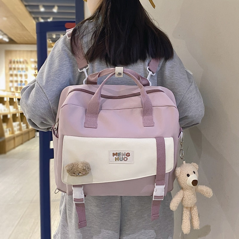 BACK TO COLLEGE   Fashion Women Mochila Kawaii Waterproof Nylon Girls Bookbag Mini Rucksack Leisure Schoolbag Small Bag Travel Backpack