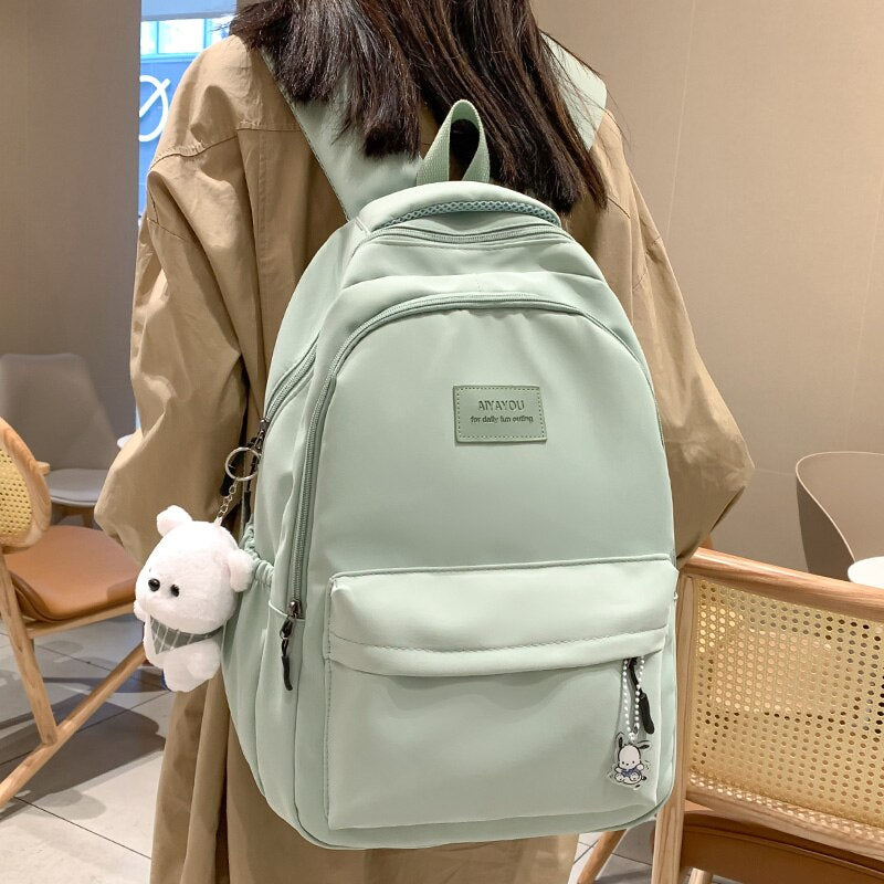 swvws Girl High Capacity Travel Book Trendy Bag Lady Waterproof Kawaii College Backpack Women School Fashion Laptop Student Female Bag