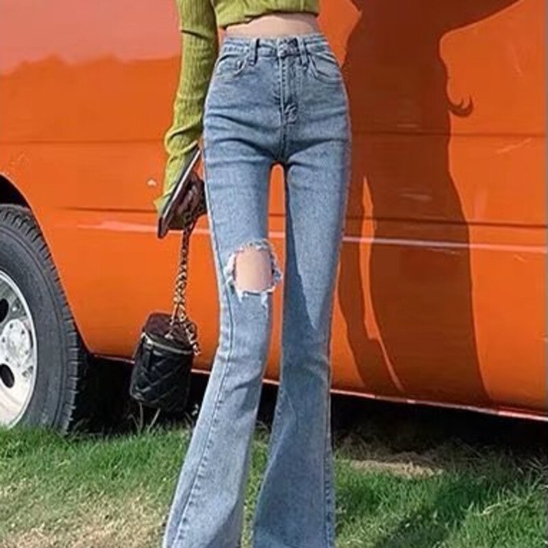 swvws Women Pant Woman Jeans High Waist Denim Pants Wide Leg Denim Clothing Blue Jeans Vintage Quality  Fashion Straight Pants