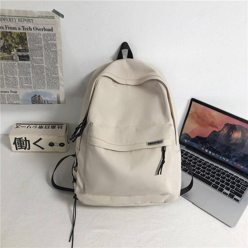 Back to school  Fashion Teens Bookbag Simple Women Rucksack Travel Bag Mochila High School Schoolbag for Girls Boys Black Backpack