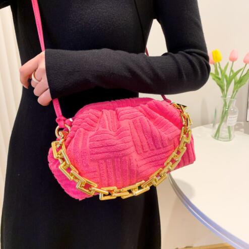 swvws Bake To School Luxury Women Fashion Towel Embossed Clutch Bag Handbag Clutch Bag Large Capacity Striped Versatile One-Shoulder Messenger Bag