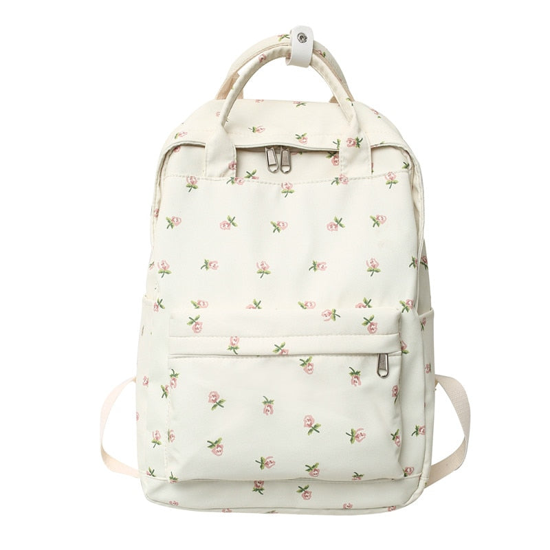 swvws Female Floral Laptop Student Bag Trendy Girl Print Cute Travel Book Backpack Fashion New Lady College Backpack Women School Bags