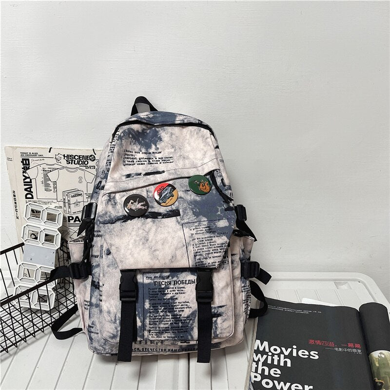 BACK TO COLLEGE  Fashion Men Backpack Student Bookbag Lover Travel Mochila Schoolbag Laptop Rucksack High School High-capacity Knapsack