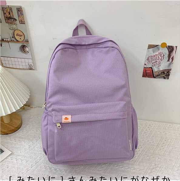 Back to school  Kawaii Teens Bookbag Bag for Girl Fashion Schoolbag Cute Canvas Backpack Women Travel Shoulder Mochila Laptop Rucksack