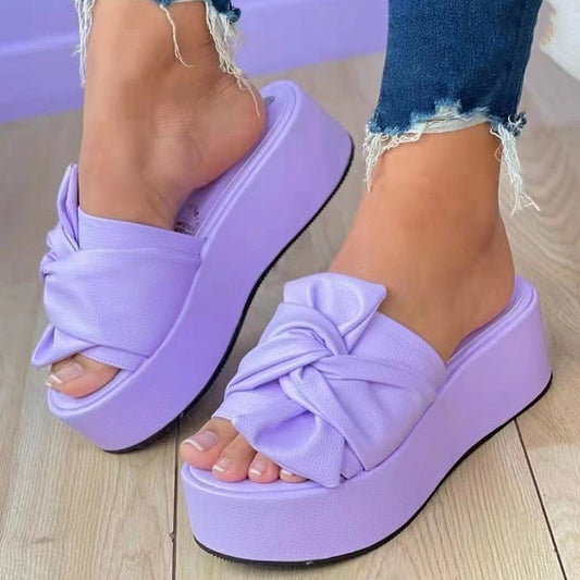 swvws Women Sandals Women Heels Sandals For Summer Shoes Women Platform Sandals Soft Bottom Wedge Sandalias Mujer Summer Slippers Heel