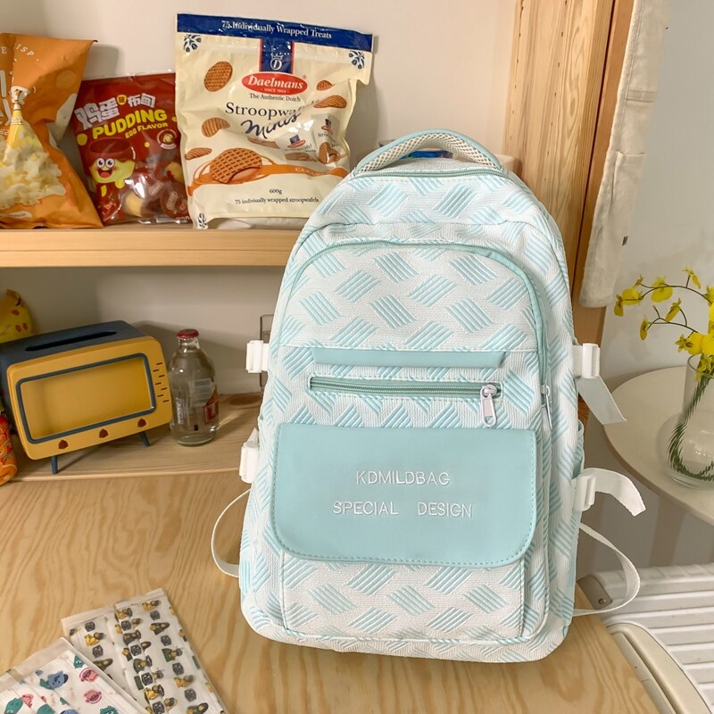 BACK TO COLLEGE  Women Rucksack Fashion Teen Cute Schoolbag for Girl High School Mochila Waterproof Nylon Bookbag Kawaii Backpack Lady