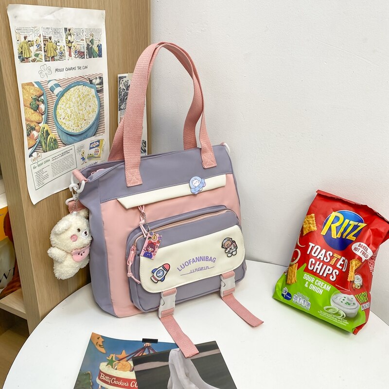 BACK TO SCHOOL  Fashion Women Backpack Cute Nylon Waterproof Set Bag Rucksack Teens Kawaii Bookbag for Girls Schoolbag Travel Mochila