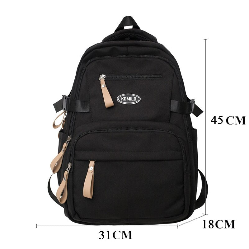 BACK TO SCHOOL    Fashion Bookbag Girls Schoolbag Laptop Mochila for High School Rucksack Teen Boy High-capacity Waterproof Backpack Men