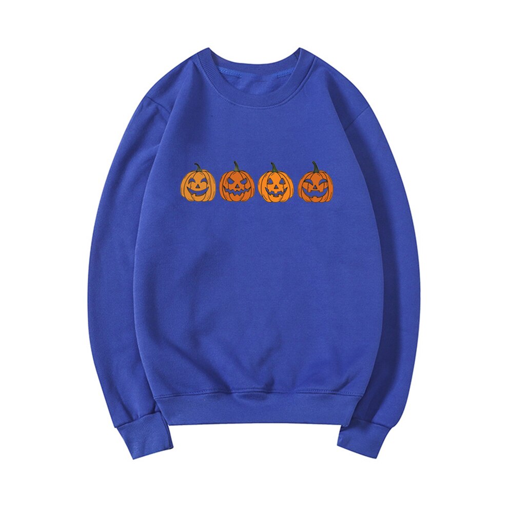 swvws Halloween Costume Pumpkin Sweatshirt Jack-O-Lantern Hoodie Halloween Crewneck Sweatshirt Fall Hoodies Unisex Sweatshirt Hoodie Spooky Season Tops