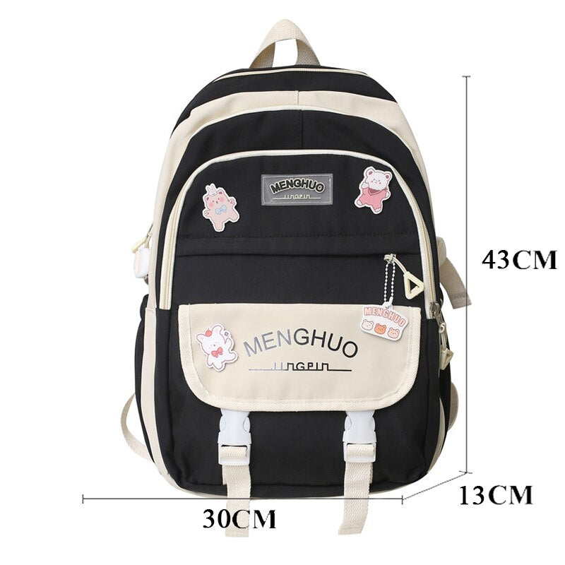 Back to school  High Shool Girls Fashion Bagpack Waterproof College Laptop Backpack Cute Student Bookbag Women Travel Mochila Kawaii