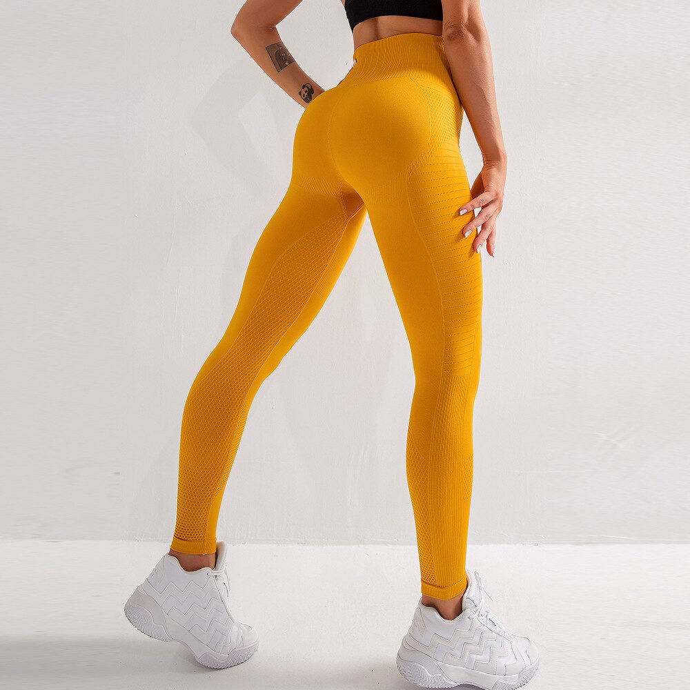 swvws Peach Hip Female Fitness Leggings Tight Breathable Gym Yoga Sports Pants Sexy Seamless High Waist Hip Lift Yoga Pants