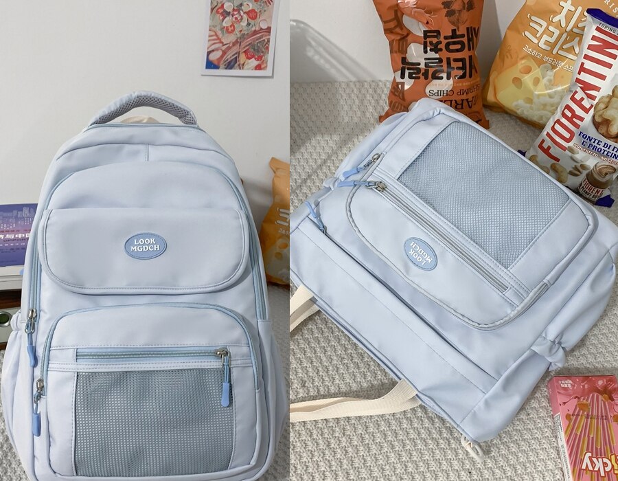 Back to school   Fashion Kawaii Student Schoolbag 2pcs Set Bag Girls Cute Waterproof Backpack Travel Mochila Teens Bookbag Shoulder Bag