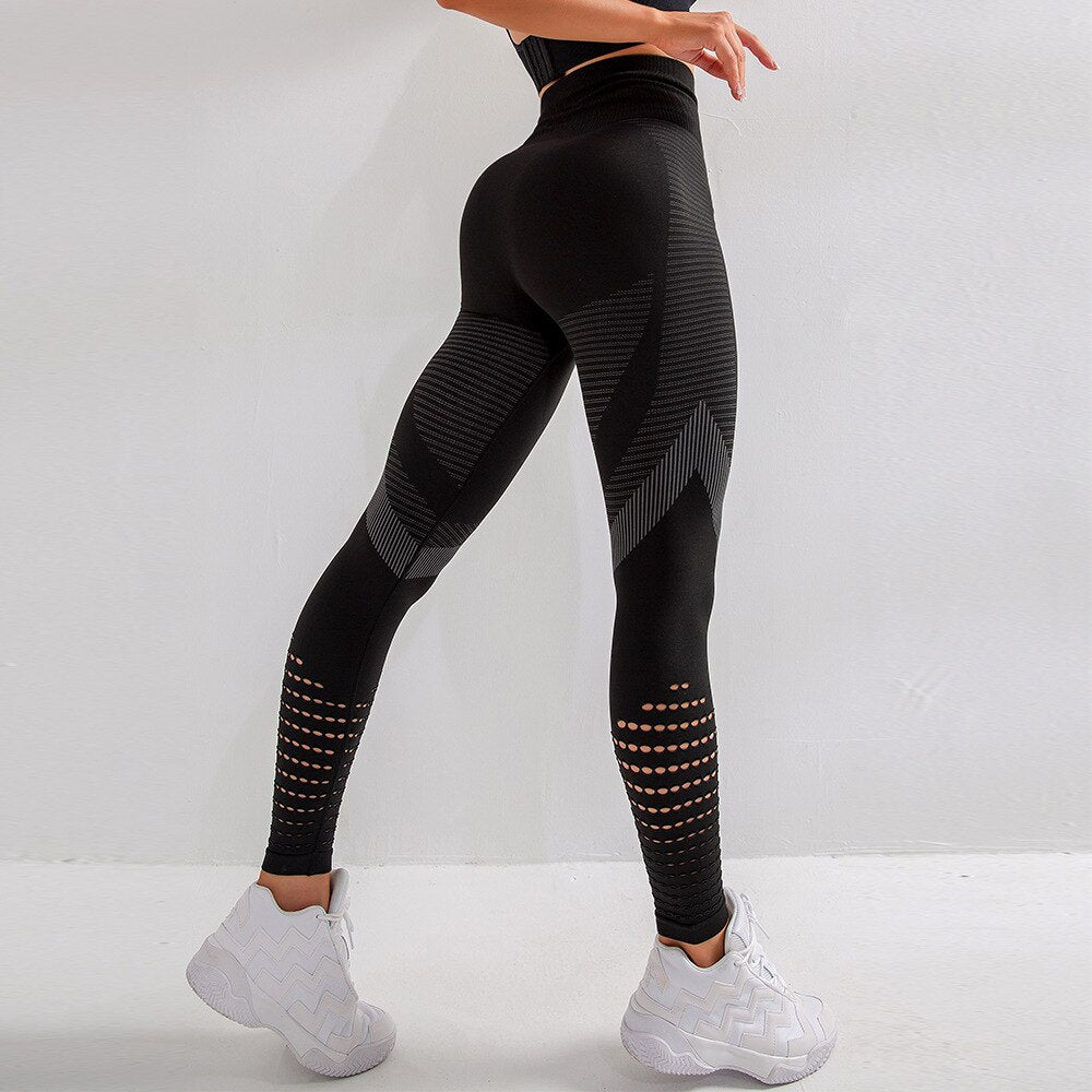 swvws Summer GYM Mesh Breathable High Waist Tight Leggings Yoga Pants Women's Peach Hip Fitness Pants Hip Lift Running Sports Pants