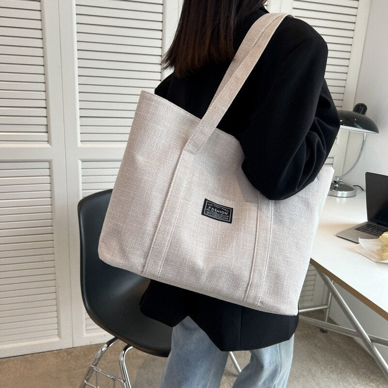 swvws  New Fashionable Tote Bag Women Simple Big Shopper Handbags Large-capacity Shoulder Bag For Women Ladies Hand Bags Bolsa Feminina