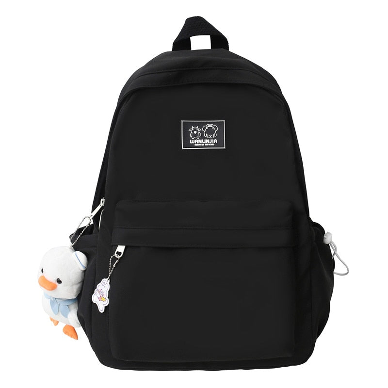 swvws Female Waterproof White Laptop College Backpack Girl Travel Book Backpack Fashion Lady Student Bag Cute Women Trendy School Bags