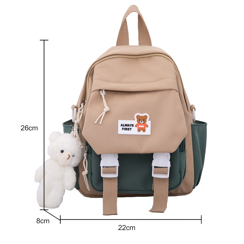 swvws  Girls Aesthetic Backpack Cute School Bags For Student Teens Girls Pockets Kawaii Women Laptop Backpack Harajuku Mochila