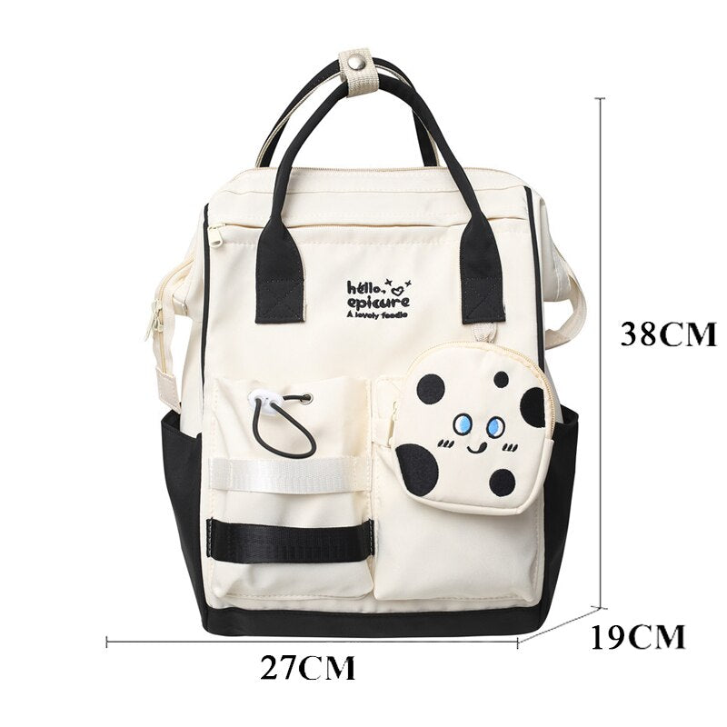 BACK TO COLLEGE  Fashion Girls Cute Backpack Sweet Kawaii Teenager Schoolbag Rucksack High School Mochila Bookbag Nylon Shoulder Bag