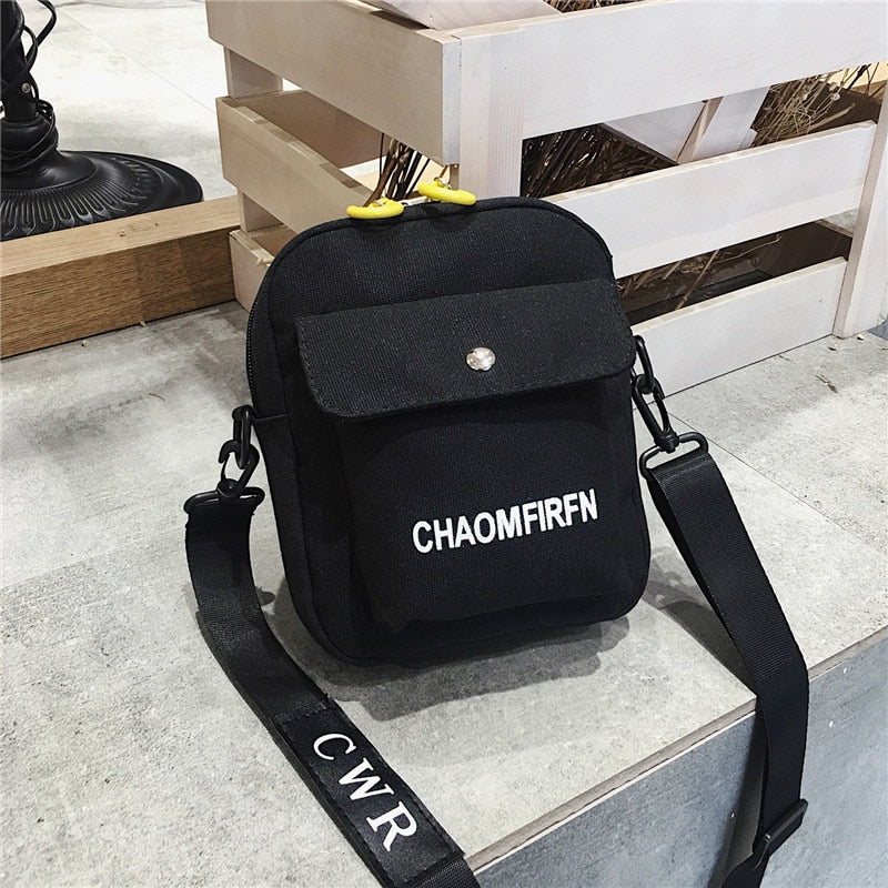 swvws  Small Canvas Bag Women's Crossbody Shoulder Bags for Women Messenger Coin Purse Cartoon Cell Phone Shoulder Bags Phone Handbags