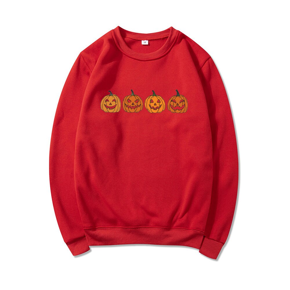 swvws Halloween Costume Pumpkin Sweatshirt Jack-O-Lantern Hoodie Halloween Crewneck Sweatshirt Fall Hoodies Unisex Sweatshirt Hoodie Spooky Season Tops